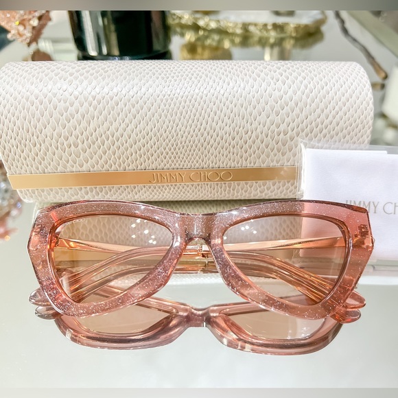 BRAND NEW Jimmy Choo Rose gold Sunglasses - Picture 4 of 9